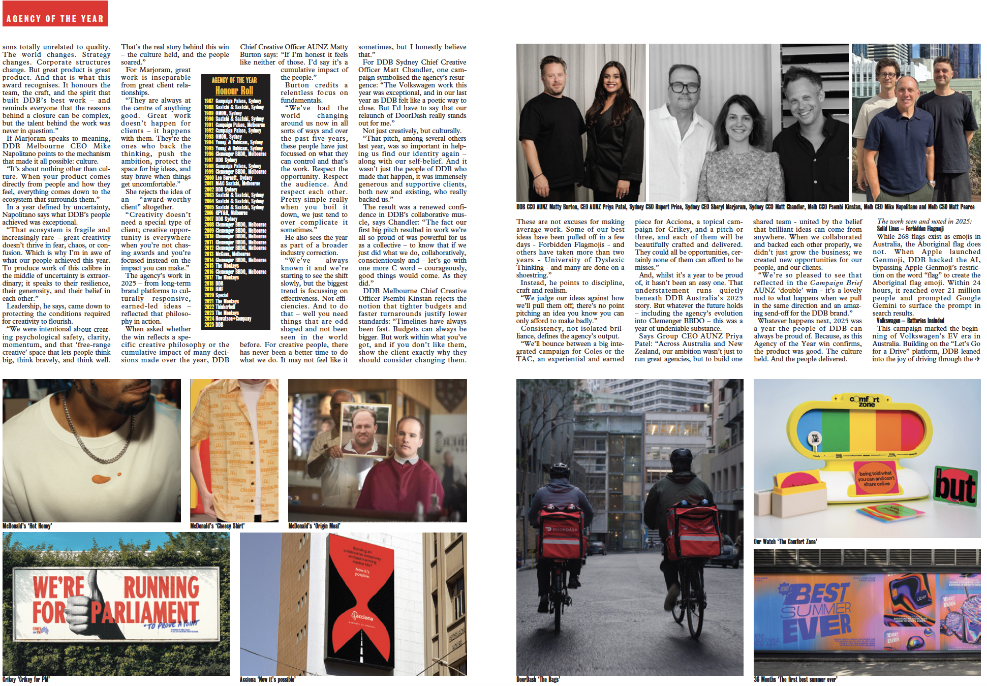DDB crowned Campaign Brief 2025 Agency of the Year ~ a year forged in conviction, culture and an unwavering belief in the power of the work