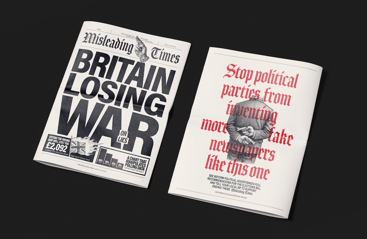 A fake newspaper to end fake news: Campaign Group and Clemenger BBDO Australia Send “Misleading Times” to MPs to Expose Absurdity of UK Election Rules allowing Fake Newspapers
