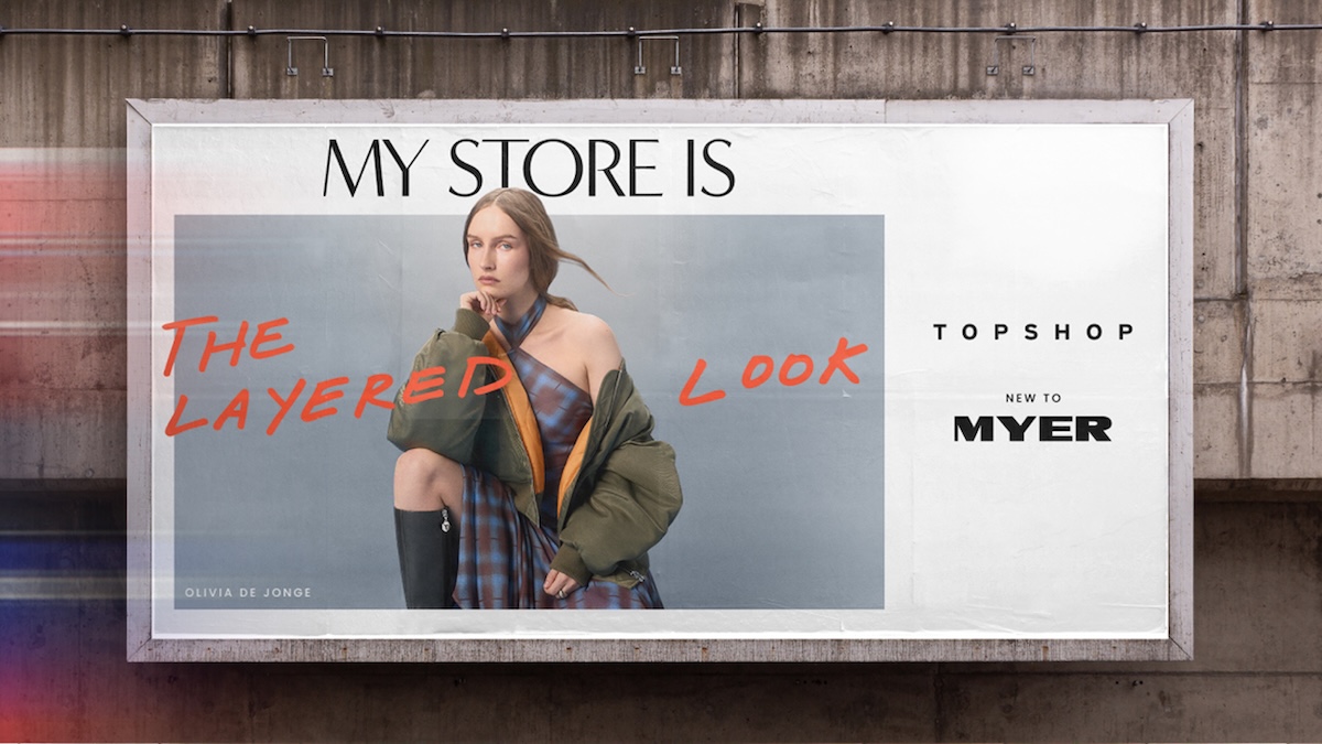 Myer celebrates TOPSHOP’s arrival with Olivia De Jonge in new campaign via Howatson+Company