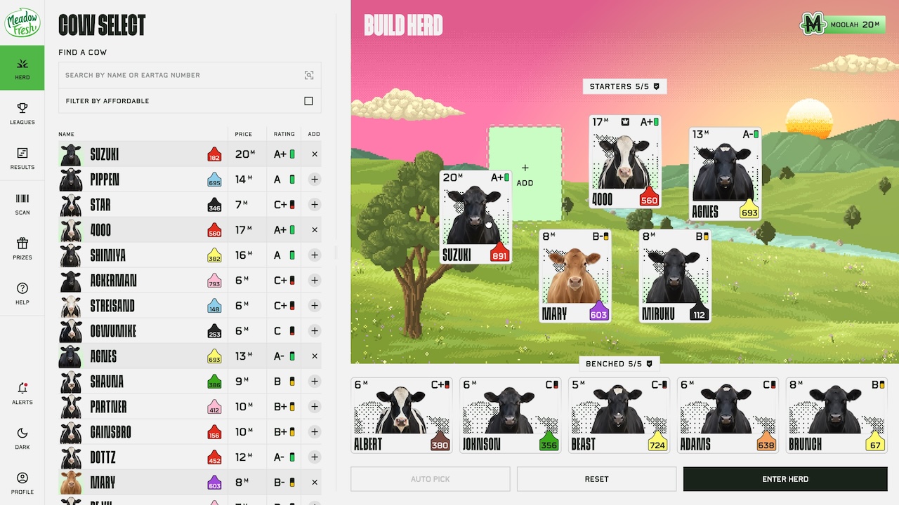Meadow Fresh launches fantasy league for cows in new campaign via McCann New Zealand