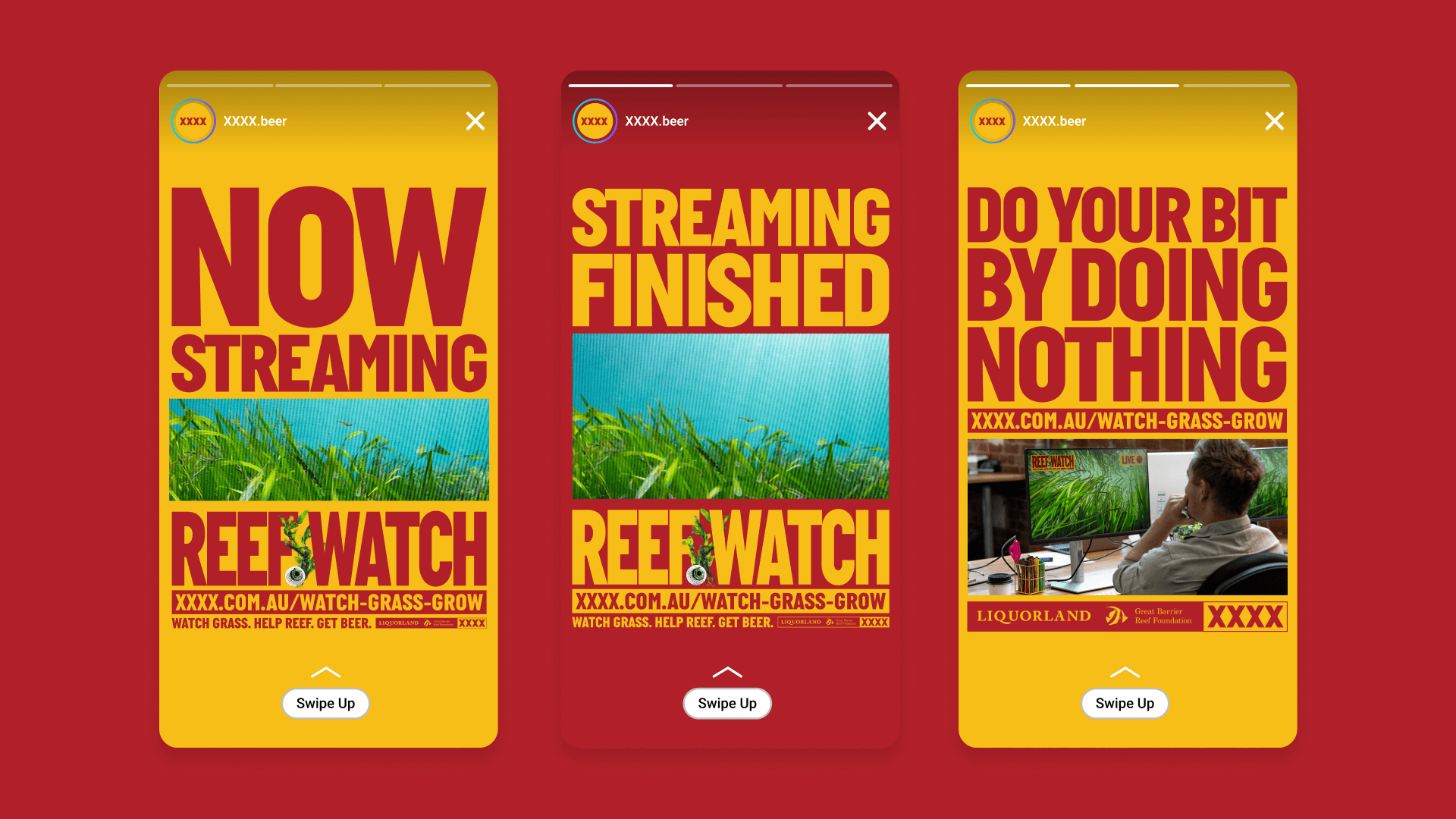XXXX and Thinkerbell reward Aussies with beer, to watch grass grow and help save the reef
