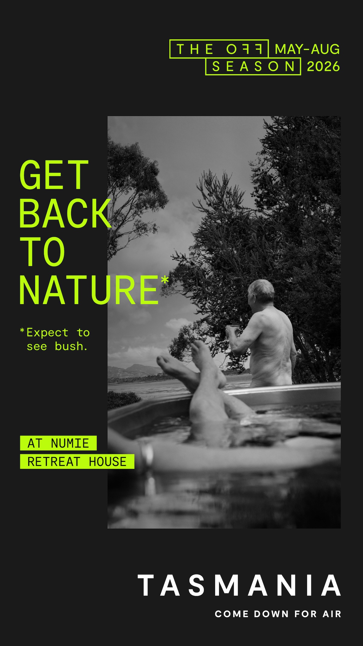Tourism Tasmania celebrates the curious, the devilish, the steamy, the nude and the odd in latest chapter of ‘Off Season’ campaign via BMF