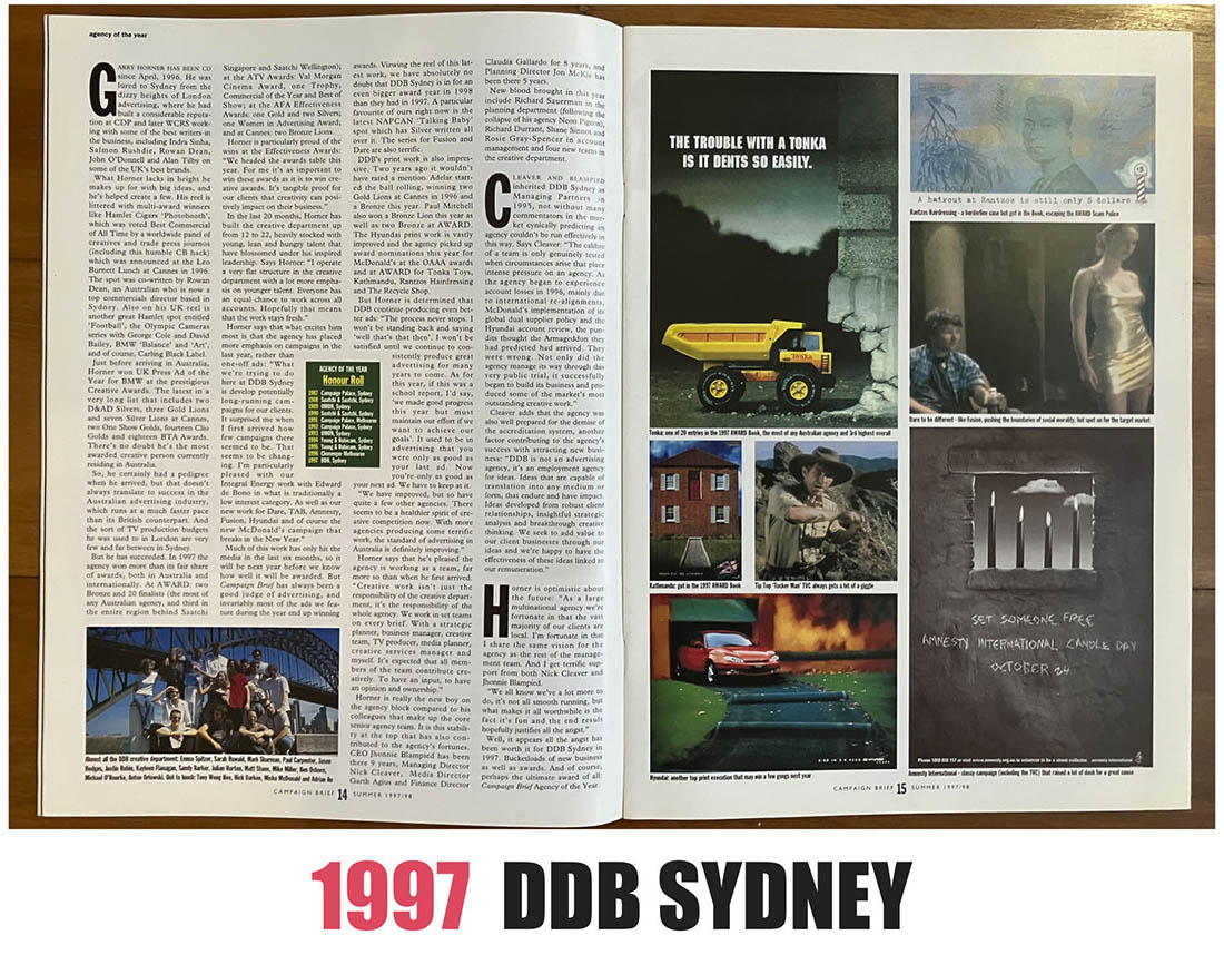 Australian Advertising History: Campaign Brief Agency of the Year [part one] – The 80s and 90s