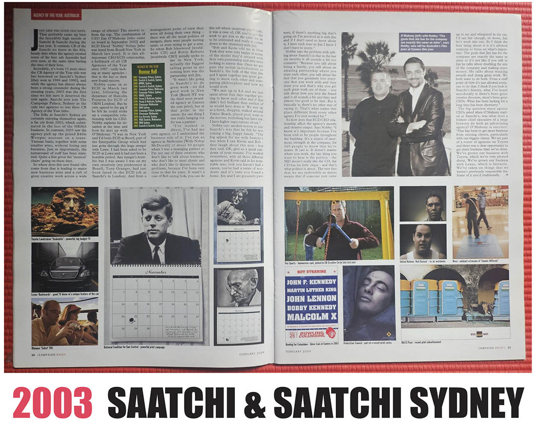 Australian Advertising History: Campaign Brief Agency of the Year [part two] – The Noughties