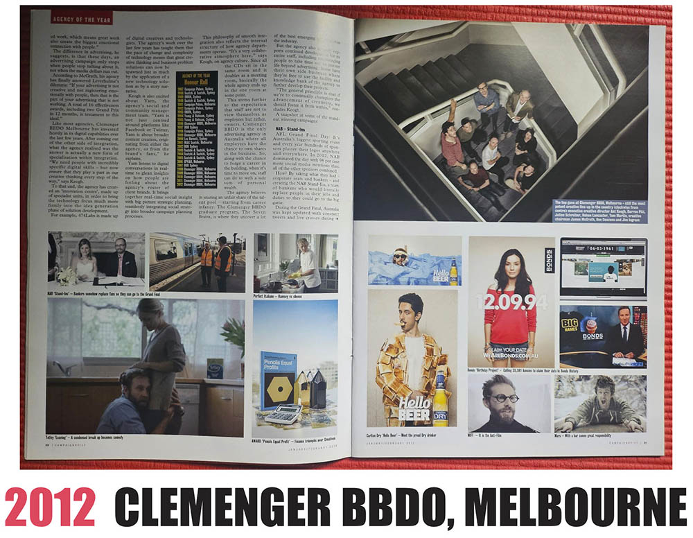 Australian Advertising History: Campaign Brief Agency of the Year [part three] – The 2010s