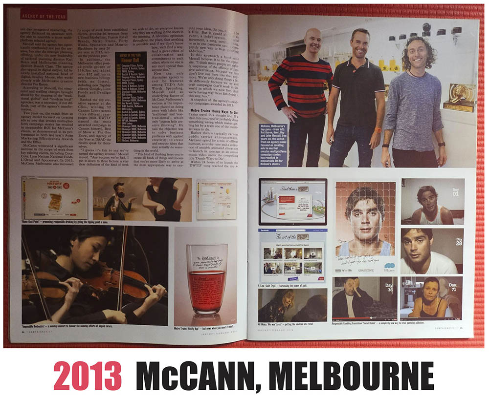 Australian Advertising History: Campaign Brief Agency of the Year [part three] – The 2010s