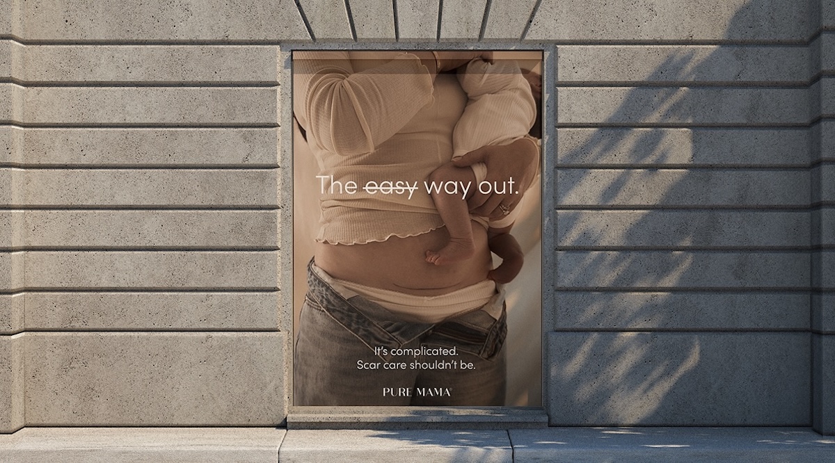 PURE MAMA Skincare strikes out the c-section stigma in new campaign via Willow & Blake