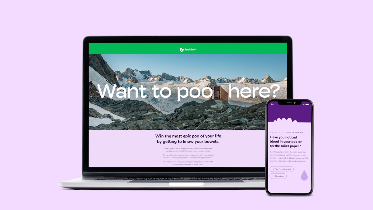 Bowel Cancer New Zealand gives Kiwis the chance to win the most epic poo of their life in latest campaign via Pitchblack Partners