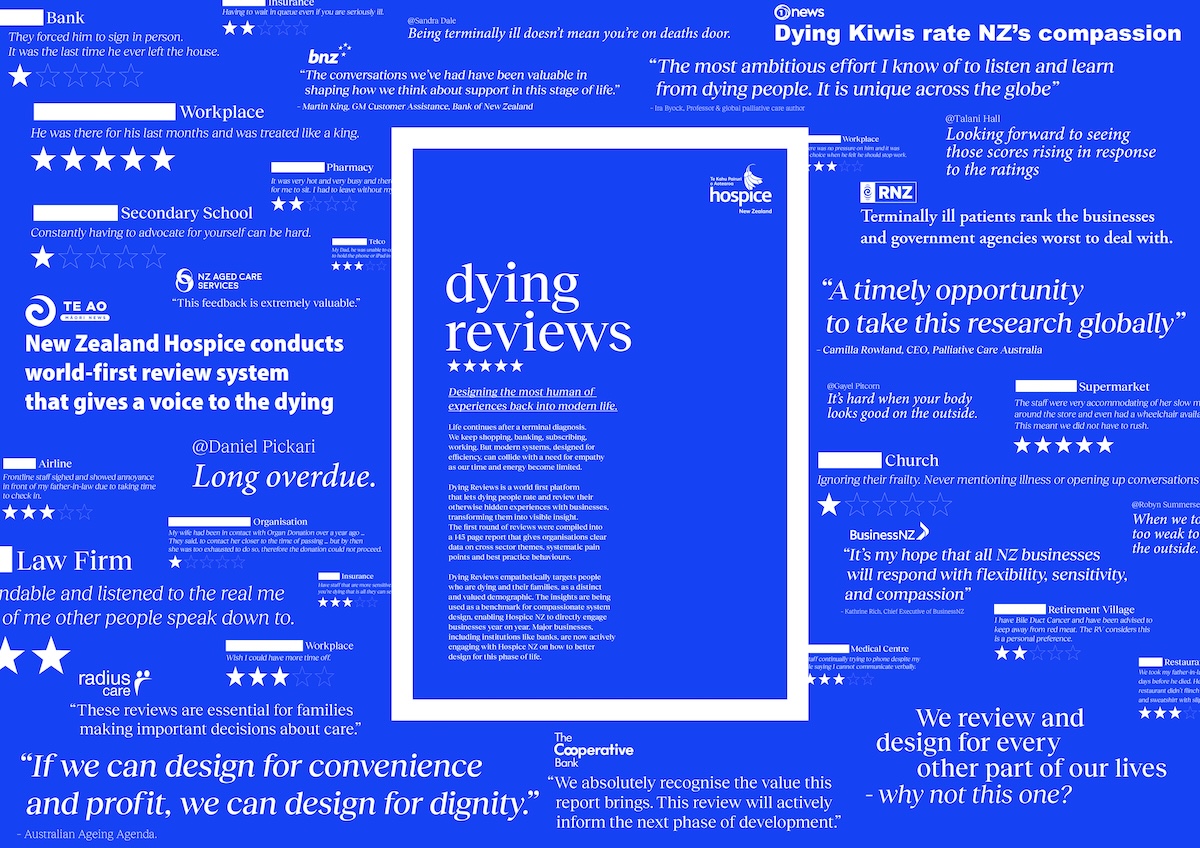 Hospice New Zealand launches world-first ‘Dying Reviews’ platform to drive more empathetic business design via McCann Wellington