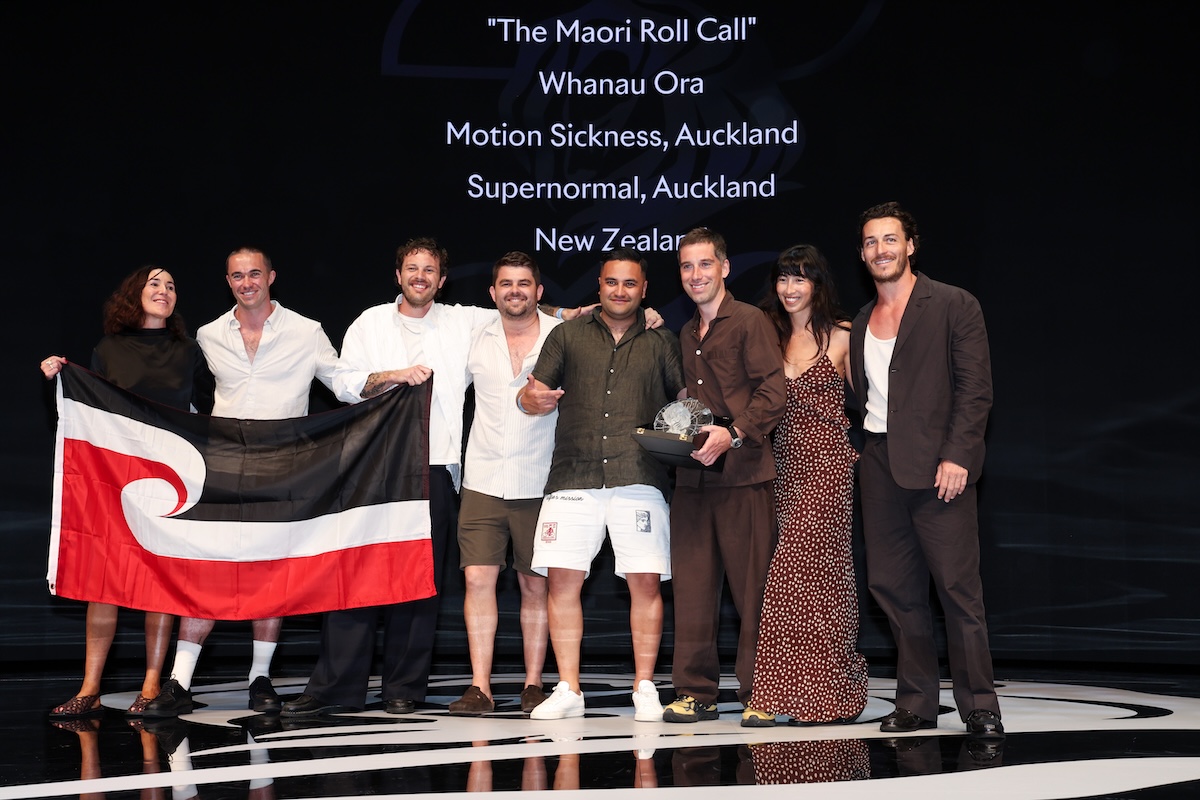 Motion Sickness wins Gold Lion in Cannes Glass: The Lion for Change for Whānau Ora’s “The Māori Roll Call”