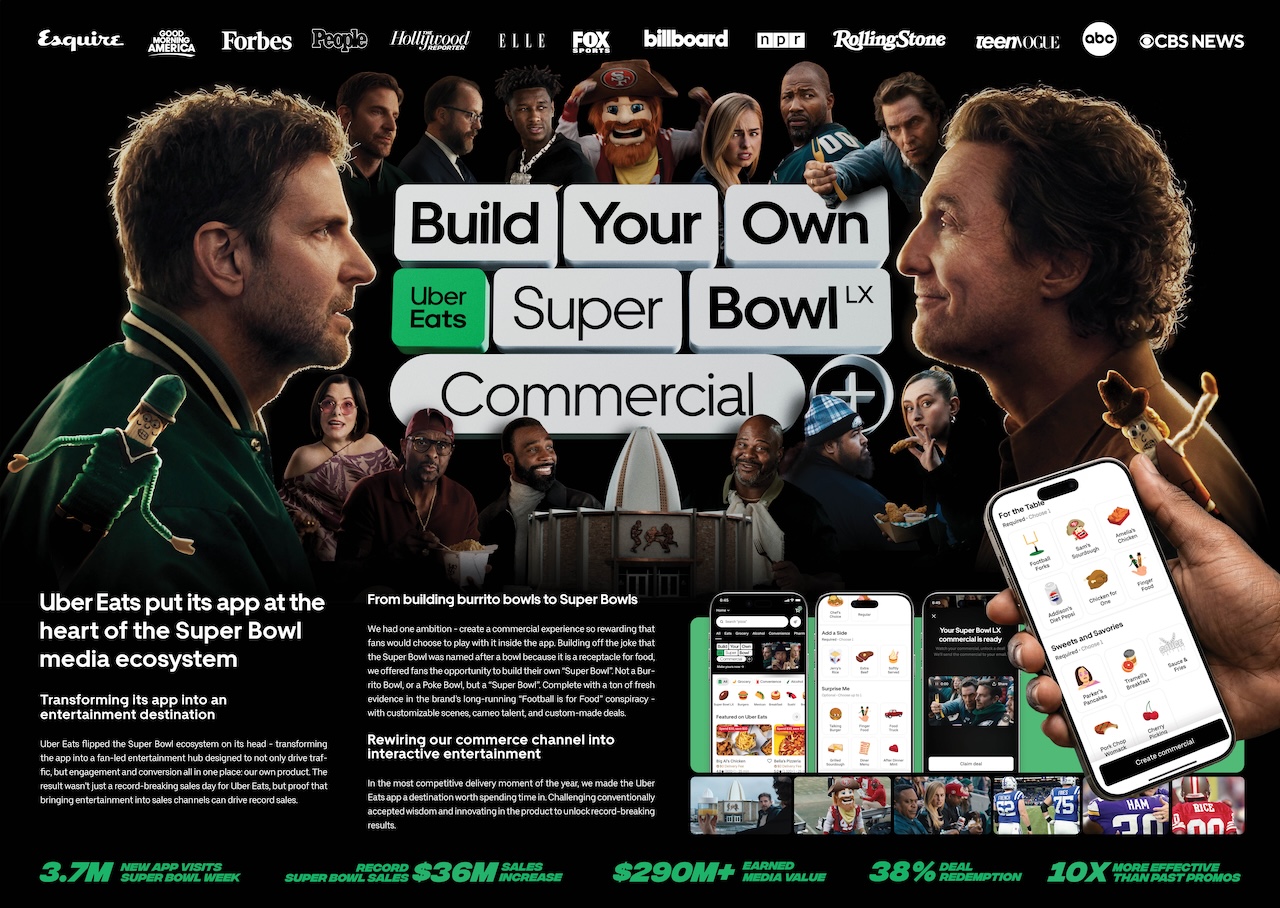 Special Australia + Special US take out the Cannes Media Lions Grand Prix for Uber Eats’ “Build Your Own Super Bowl Commercial”