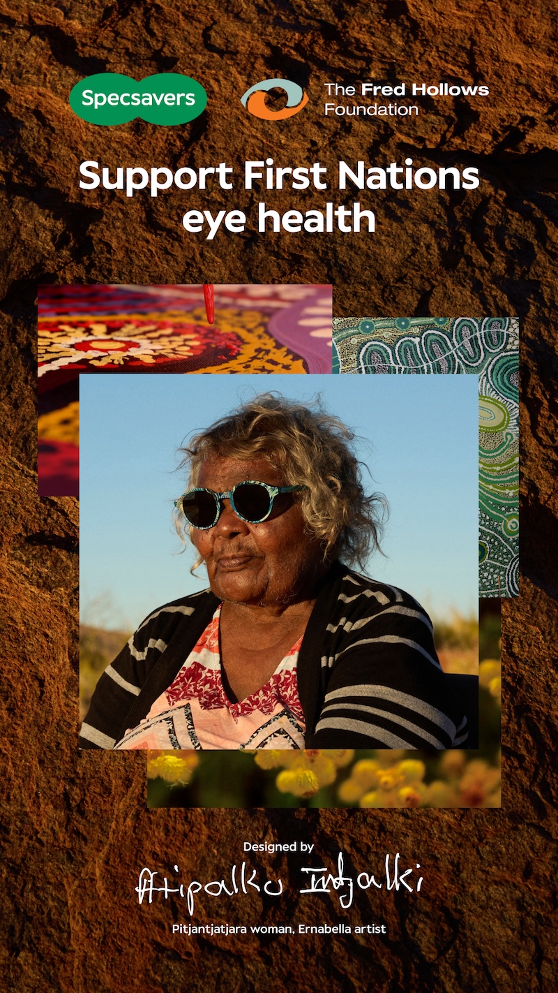 Specsavers brings Ernabella artist Atipalku Intjalki’s story to life in new purpose-led campaign via TBWA\Melbourne and GARUWA