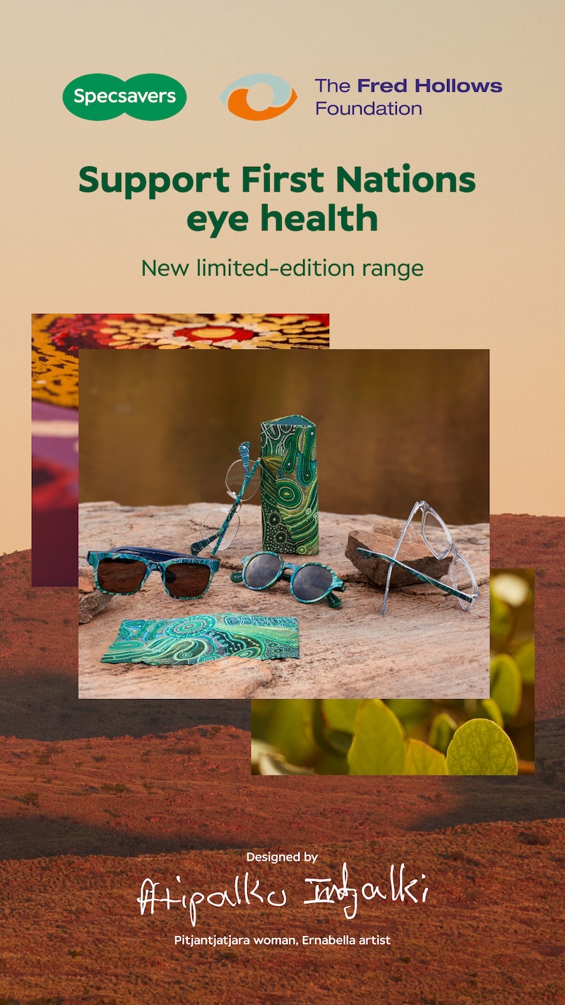 Specsavers brings Ernabella artist Atipalku Intjalki’s story to life in new purpose-led campaign via TBWA\Melbourne and GARUWA