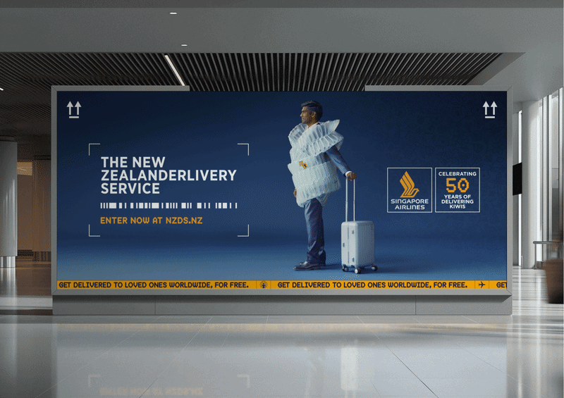 Singapore Airlines celebrates 50 years of delivering Kiwis around the world with ‘The New Zealanderlivery Service’ via Motion Sickness