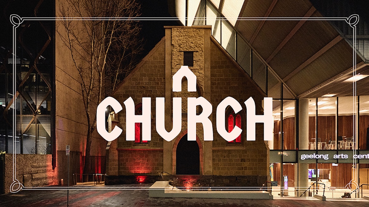 Geelong’s new live music and performance venue Church gets a bold new identity via 3Scoops