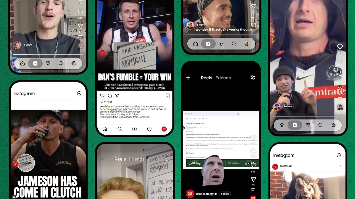 Jameson Irish Whiskey rewards AFL fans who used ‘leaked’ Kayo SPORTS code in stunt via 2045