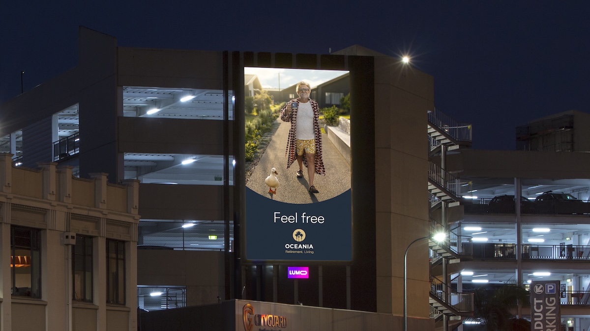 Oceania struts onto screens celebrating the freedom of retirement living via Pitchblack