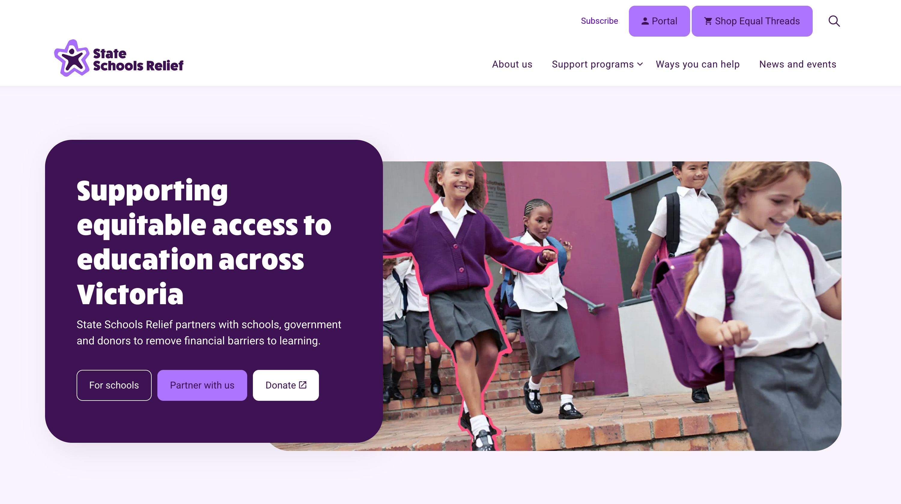 State Schools Relief launches new brand identity in new campaign via The Fuel Agency