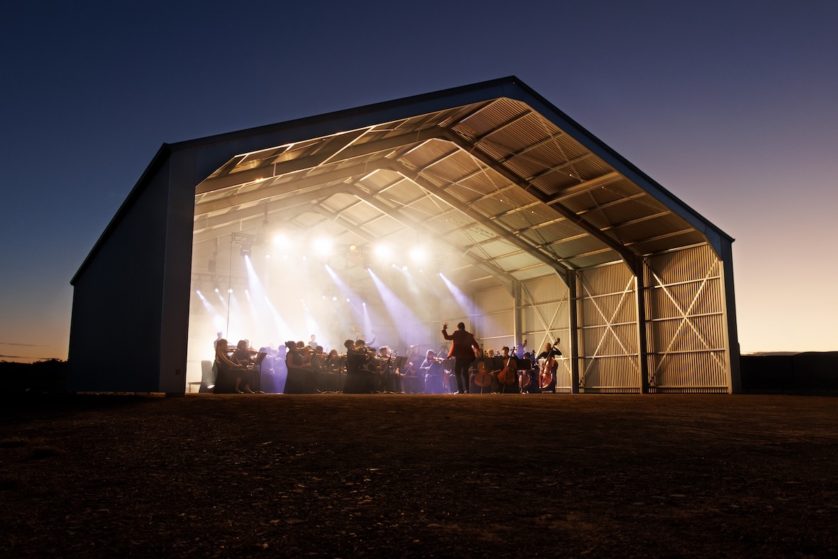 Stratco puts a full orchestra in a big shed in the Flinders Ranges in new campaign via NATION