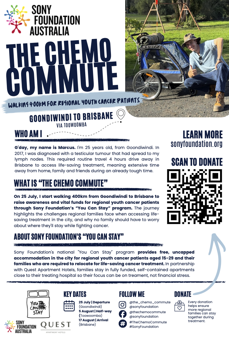 Sony Foundation’s Media Partners Rally Behind ‘The Chemo Commute’ to Support Regional Youth Cancer Patients