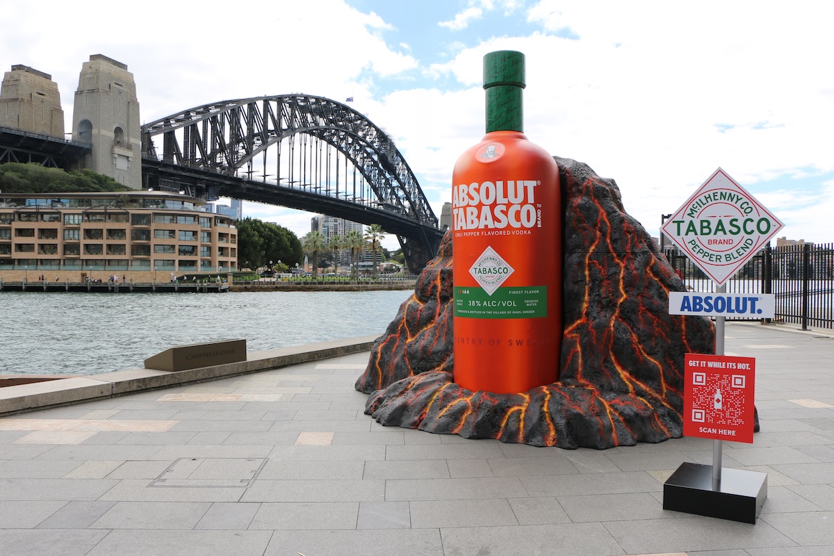 ABSOLUT TABASCO erupts on Sydney Harbour with giant volcano activation via Initiative and VMO