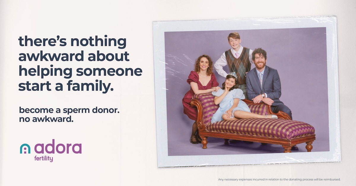 Adora tackles donor shortage with awkward family portraits in new campaign via Chisel