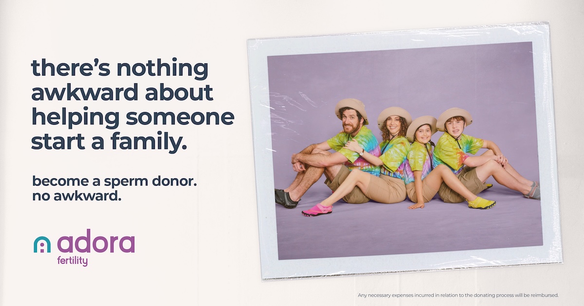 Adora tackles donor shortage with awkward family portraits in new campaign via Chisel