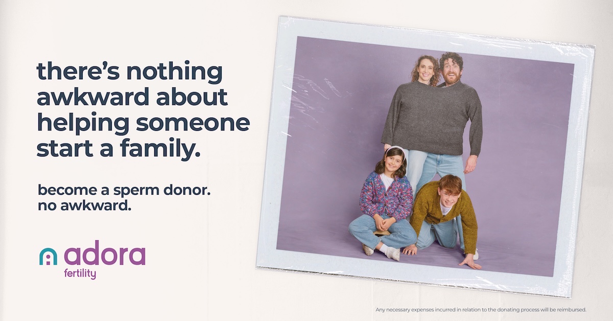 Adora tackles donor shortage with awkward family portraits in new campaign via Chisel