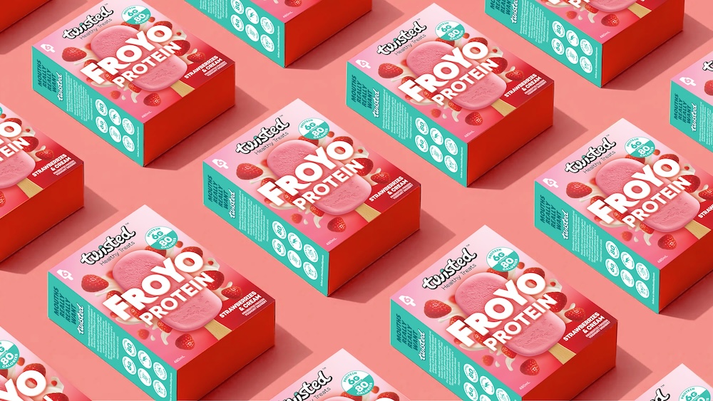 Ingredients Pattern Design Twisted Healthy Treats launches FroYo Protein range with design via TRP ...