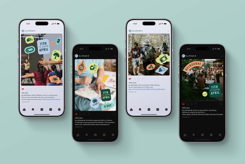 OffMode launches new brand identity via Young Folks as Australians look to log off