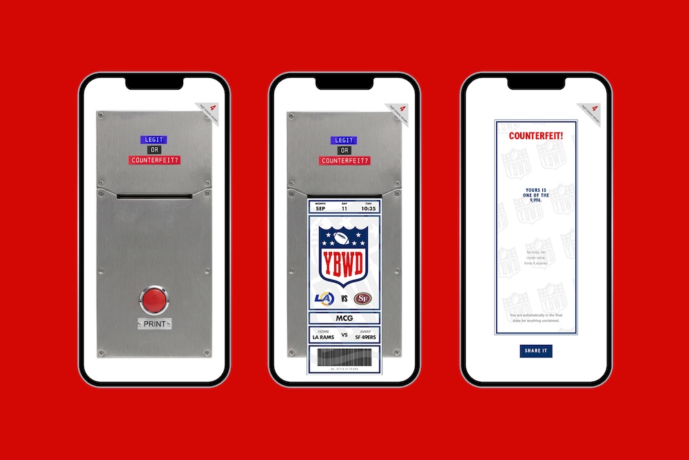 PointsBet hides four legit NFL tickets among 10,000 counterfeits in new work via Sunday Gravy