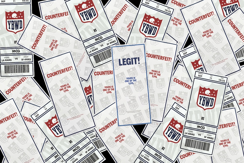 PointsBet hides four legit NFL tickets among 10,000 counterfeits in new work via Sunday Gravy