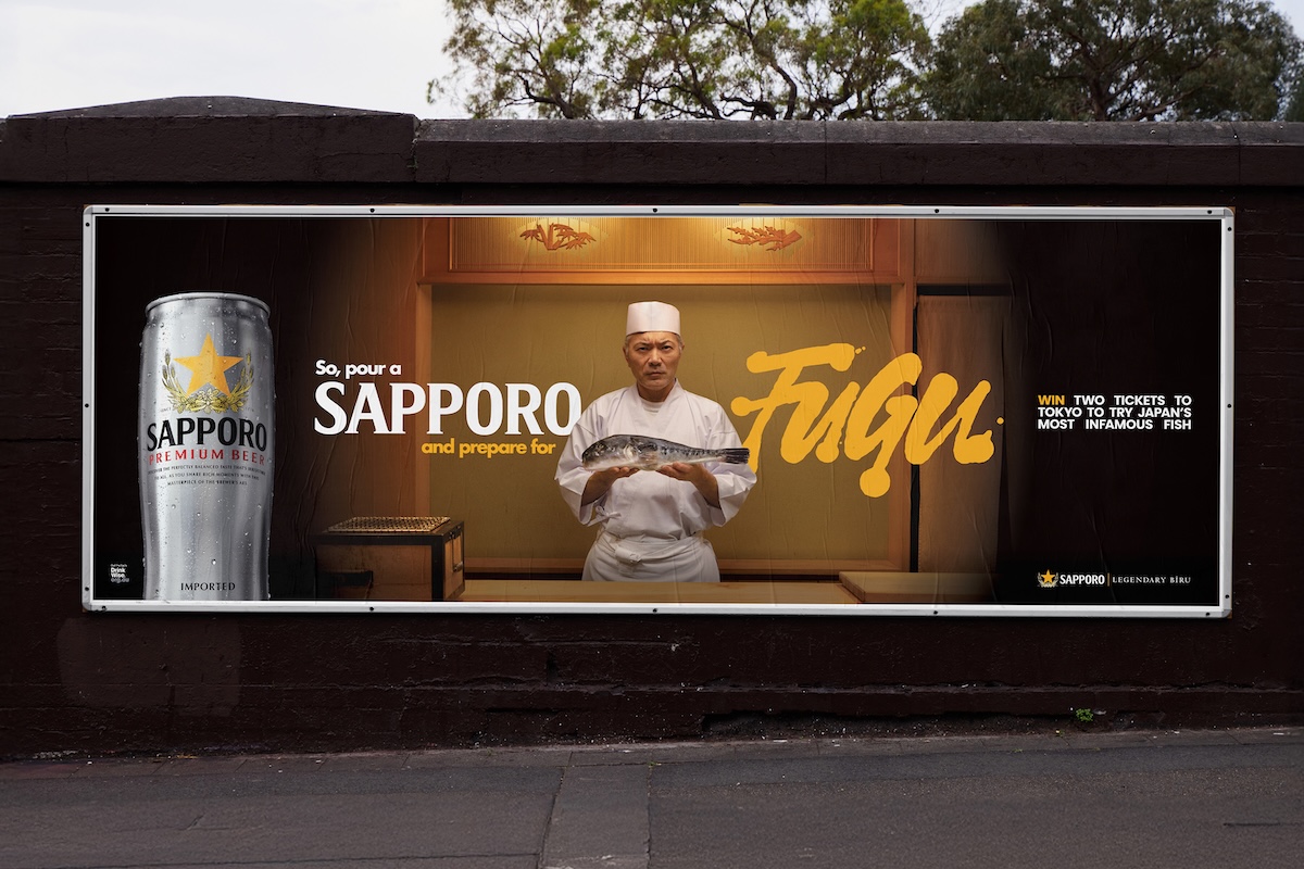 Sapporo invites Aussies and New Zealanders to ‘Prepare for Fugu’ in new work via Sunday Gravy