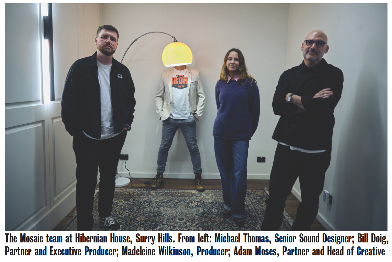 Mosaic Music + Sound: world-class work because every brief gets cast like a film
