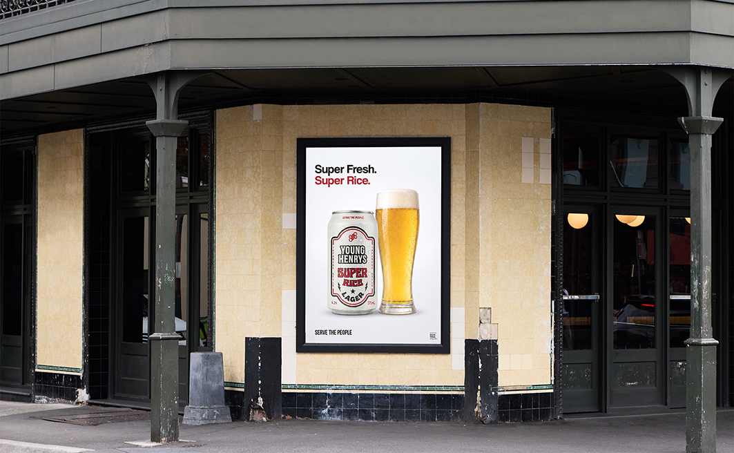 Young Henrys launches Super Rice lager with a Super Fresh approach via Paper Moose