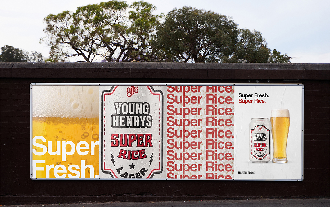 Young Henrys launches Super Rice lager with a Super Fresh approach via Paper Moose