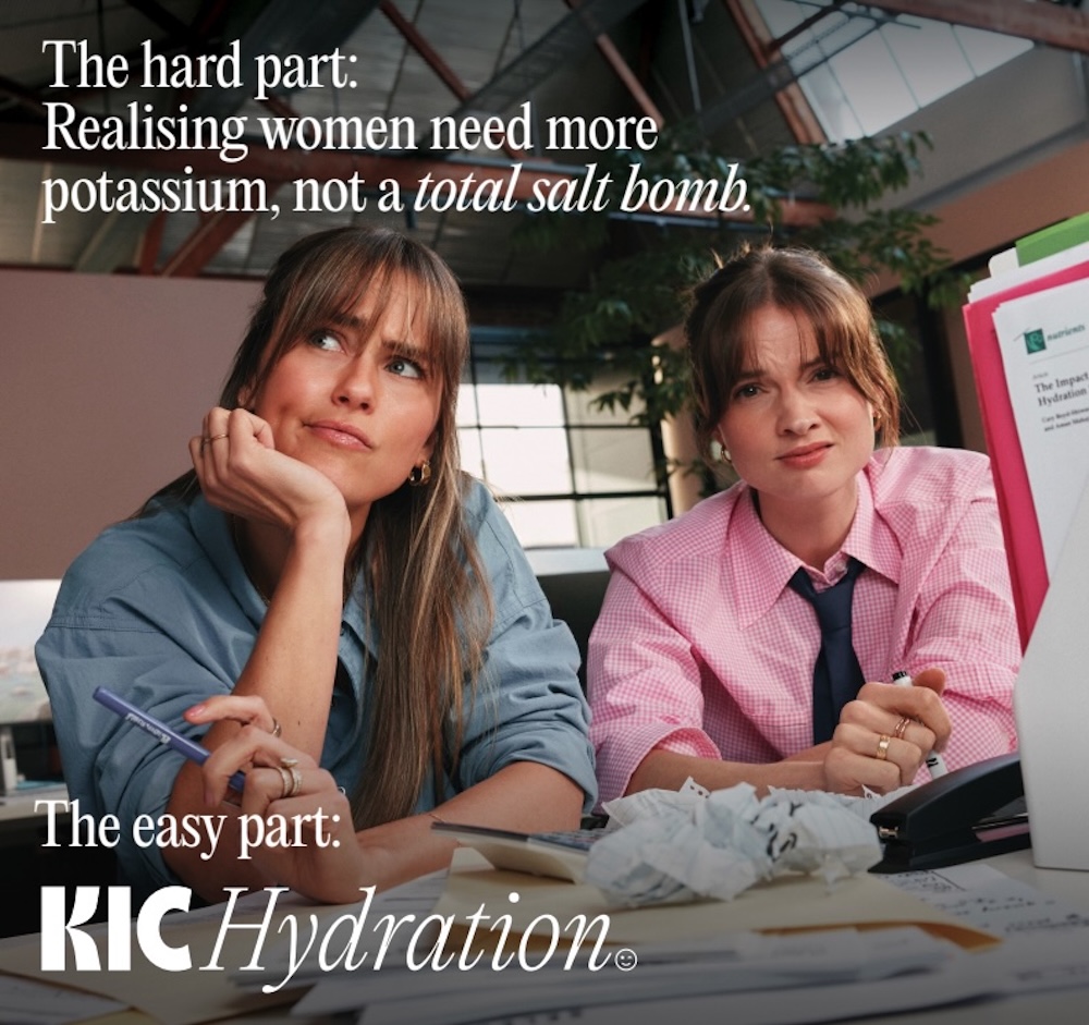 KIC launches KICHydration with ‘the hard part vs the easy part’ campaign via Willow & Blake