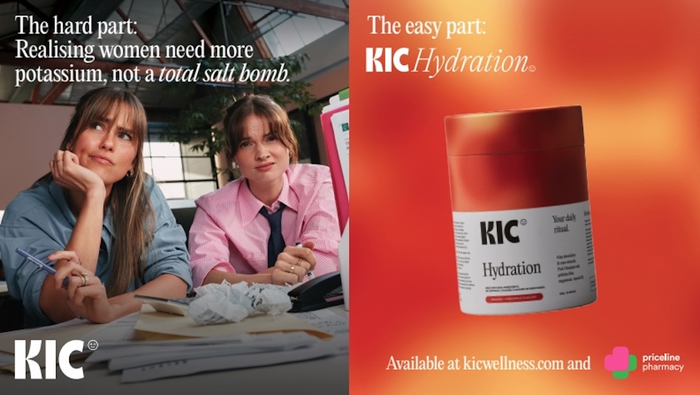 KIC launches KICHydration with ‘the hard part vs the easy part’ campaign via Willow & Blake