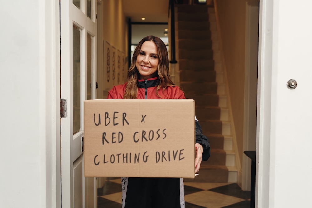 Melanie C gives up iconic tracksuits to power annual Uber x Red Cross Clothing Drive via Poem